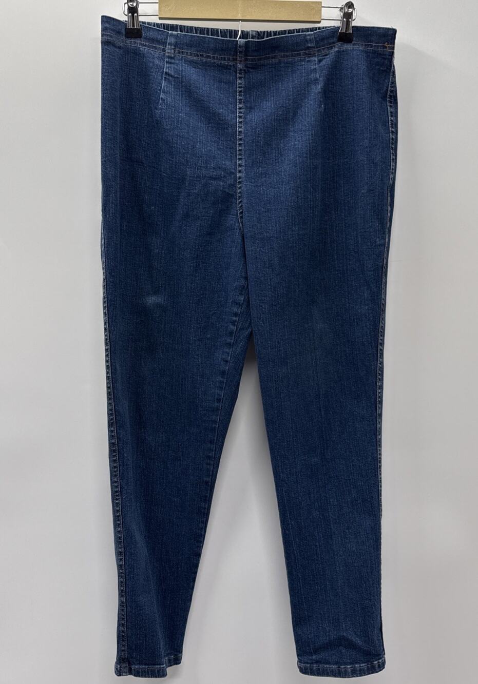 White Stag Women's Plus Jeans Blue Stretch Size 18/20 Petite Elastic Waist